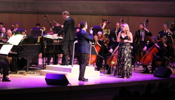 Principal Pops Conductor Steven Reineke, Tenor Mike Eldred and Soprano Betsy Wolfe. Photo courtesy of TSO.